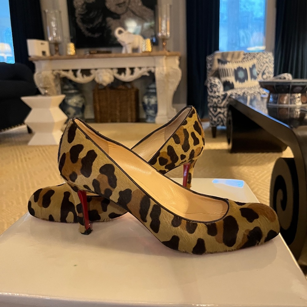 Christian Louboutin leopard print heels